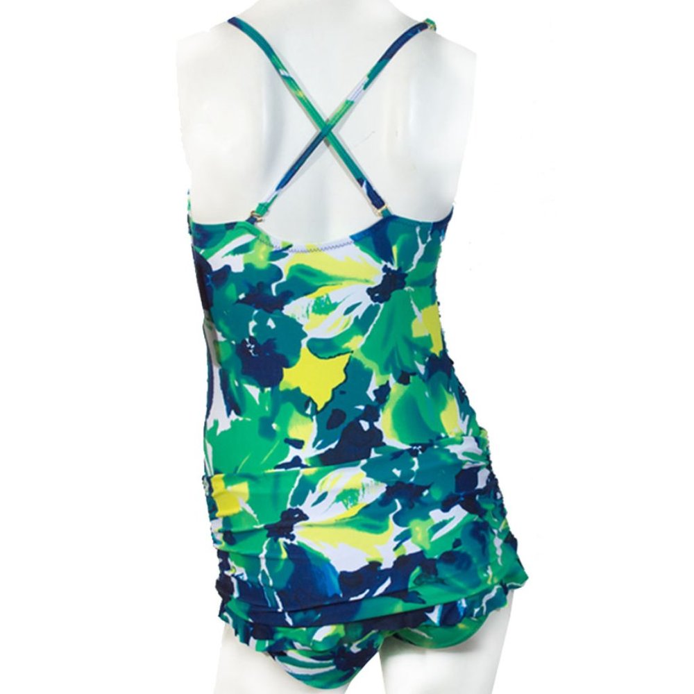 Active Control One Piece Skirted Ruched Swimsuit 8 - Picture 3 of 9